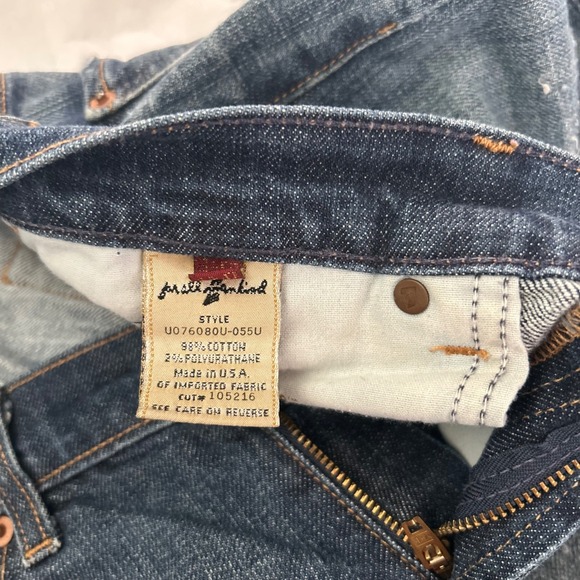 7 For All Mankind Womens Flare Jeans Blue Distressed Frayed Hem Size 29 Ombre - Picture 8 of 9